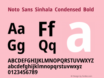 Noto Sans Sinhala Condensed Bold Version 2.006图片样张