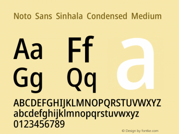 Noto Sans Sinhala Condensed Medium Version 2.006图片样张