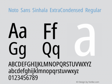 Noto Sans Sinhala ExtraCondensed Regular Version 2.006图片样张