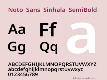 Noto Sans Sinhala SemiBold Version 2.006图片样张