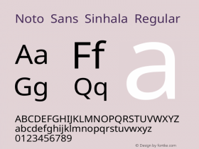 Noto Sans Sinhala Regular Version 2.006图片样张