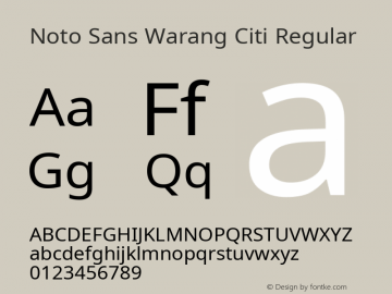 Noto Sans Warang Citi Regular Version 3.002; ttfautohint (v1.8.4.7-5d5b)图片样张