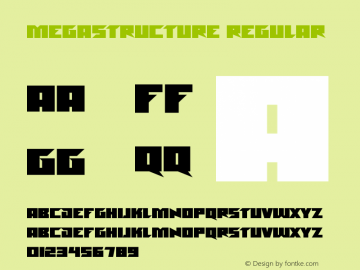 Megastructure Version 1.10;September 22, 2022;FontCreator 12.0.0.2567 64-bit图片样张