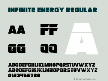 Infinite Energy Version 1.00;September 22, 2022;FontCreator 12.0.0.2567 64-bit图片样张