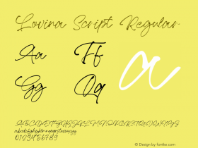 Lovina Script Version 1.00;November 1, 2021;FontCreator 13.0.0.2683 64-bit图片样张