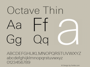 Octave Thin Version 1.100;hotconv 1.0.114;makeotfexe 2.5.65599图片样张