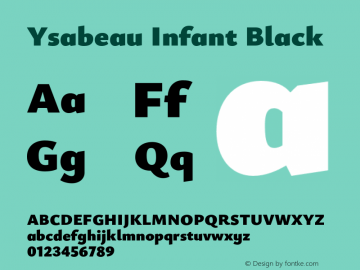 Ysabeau Infant Black Version 1.003;Glyphs 3.1.1 (3139)图片样张