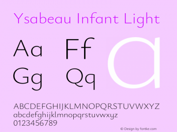 Ysabeau Infant Light Version 1.003;Glyphs 3.1.1 (3139)图片样张