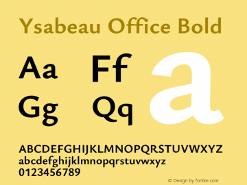 Ysabeau Office Bold Version 1.003;Glyphs 3.1.1 (3139)图片样张