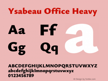 Ysabeau Office Heavy Version 1.003;Glyphs 3.1.1 (3139)图片样张
