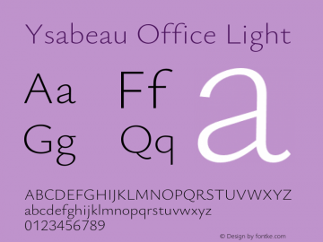 Ysabeau Office Light Version 1.003;Glyphs 3.1.1 (3139)图片样张