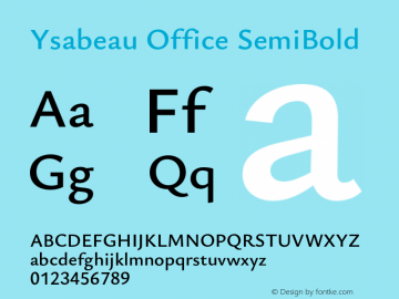Ysabeau Office SemiBold Version 1.003;Glyphs 3.1.1 (3139)图片样张