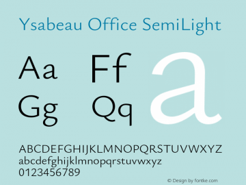 Ysabeau Office SemiLight Version 1.003;Glyphs 3.1.1 (3139)图片样张