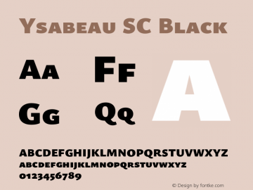 Ysabeau SC Black Version 1.003;Glyphs 3.1.1 (3139)图片样张