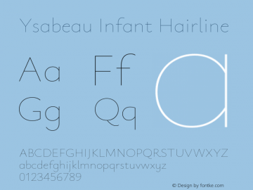 Ysabeau Infant Hairline Version 1.003图片样张