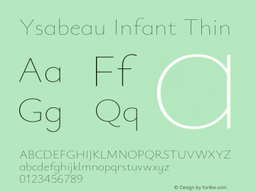 Ysabeau Infant Thin Version 1.003图片样张