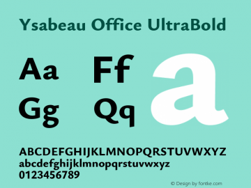 Ysabeau Office UltraBold Version 1.003图片样张