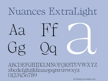 Nuances ExtraLight Version 1.001图片样张