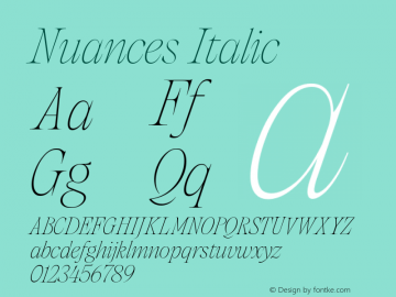 Nuances Italic Version 1.001图片样张