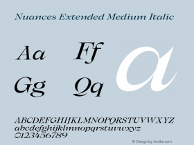 Nuances-ExtendedMediumItalic Version 1.001图片样张