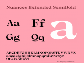 Nuances-ExtendedSemiBold Version 1.001图片样张