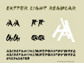 Ekttor Light Regular 001.000 Font Sample