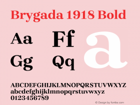 Brygada 1918 Bold Version 2.001;hotconv 1.0.109;makeotfexe 2.5.65596图片样张