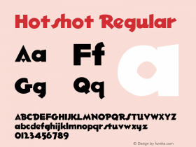 Hotshot Regular Altsys Metamorphosis:4/10/92 Font Sample