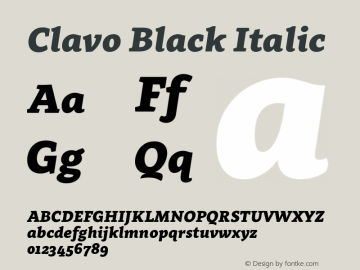 Clavo Black Italic Version 1.007图片样张