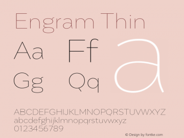 Engram Thin Version 1.001;hotconv 1.0.109;makeotfexe 2.5.65596图片样张