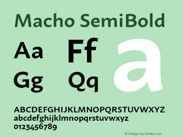 Macho-SemiBold Version 1.001图片样张