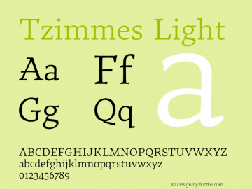 Tzimmes Light Version 1.100;PS 001.100;hotconv 1.0.88;makeotf.lib2.5.64775图片样张