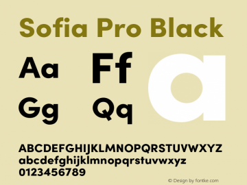 Sofia Pro Black Version 4.002图片样张