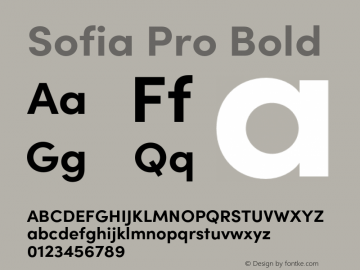 Sofia Pro Bold Version 4.002图片样张