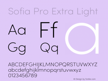 Sofia Pro Extra Light Version 4.002图片样张