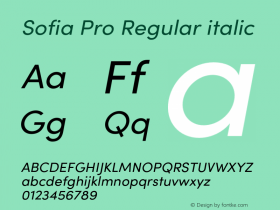 Sofia Pro Regular italic Version 4.002图片样张