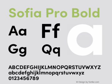 Sofia Pro Bold Version 4.002 | FøM Fix图片样张