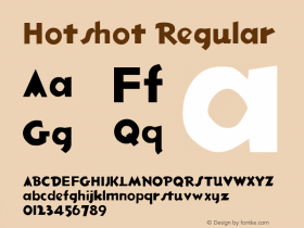 Hotshot Regular Altsys Metamorphosis:4/10/92 Font Sample