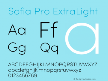 Sofia Pro ExtraLight Version 4.002 | FøM Fix图片样张