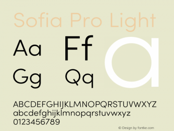 Sofia Pro Light Version 4.002 | FøM Fix图片样张