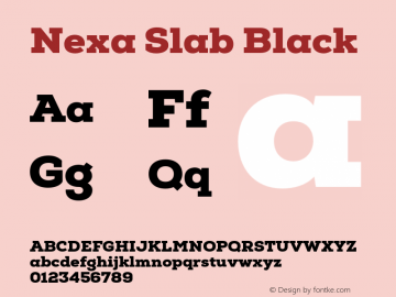 Nexa Slab Black Version 1.000 2020 | FøM Fix图片样张