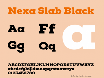 Nexa Slab Black Version 1.000图片样张