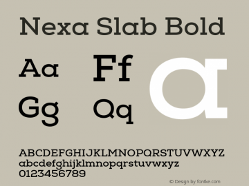 Nexa Slab Bold Version 1.000图片样张