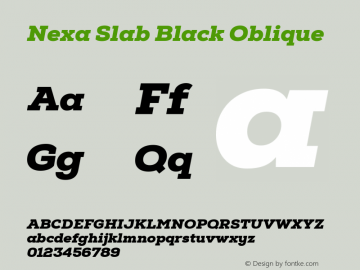 Nexa Slab Black Oblique Version 1.000图片样张