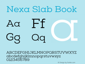 Nexa Slab Book Version 1.000图片样张