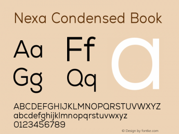 Nexa Condensed Book Version 2.00; August 24, 2022图片样张