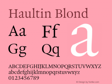 Haultin Blond Version 1.004图片样张