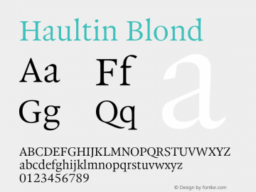 Haultin Blond Version 1.004图片样张