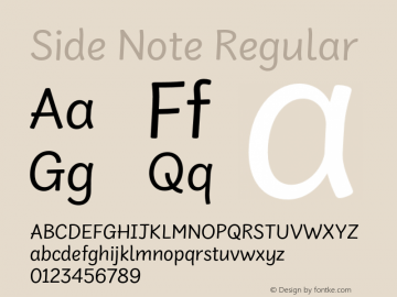 Side Note Regular Version 1.001图片样张