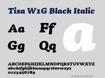 Tisa W1G Black Italic Version 1.00图片样张